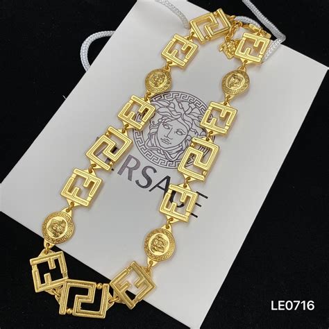 versace necklace replica free shipping|Versace necklace for women.